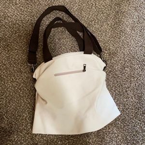 White canvas purse